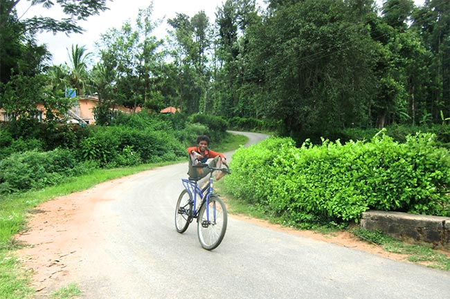 Jungle kids in Honnamana, India