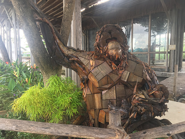 Orangutan statue in Pontianak, Indonesia