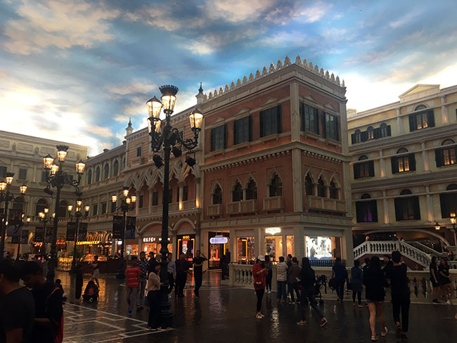 Fake sky in The Venetian, Macau
