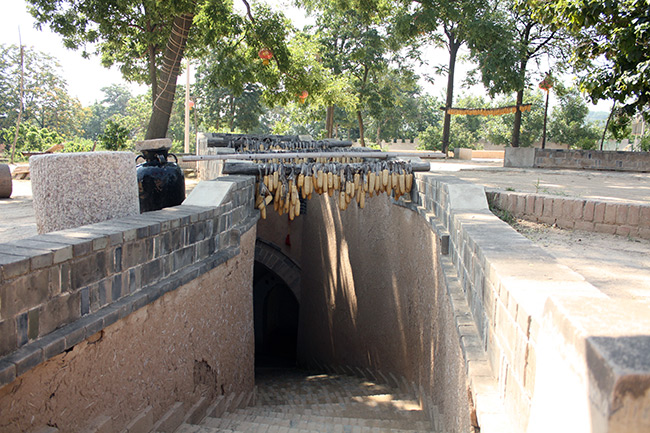 Restored entrance to a cave dwelling, Henan, China