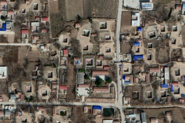 Pit yards in Sanmenxia, Henan, China