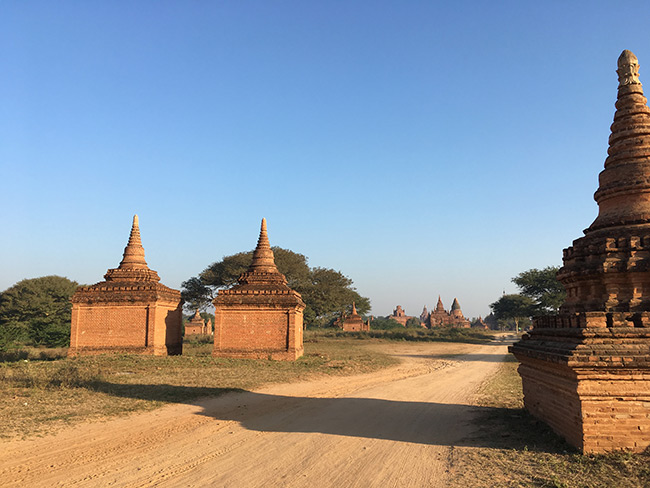 Roads around Bagan, Myanmar.