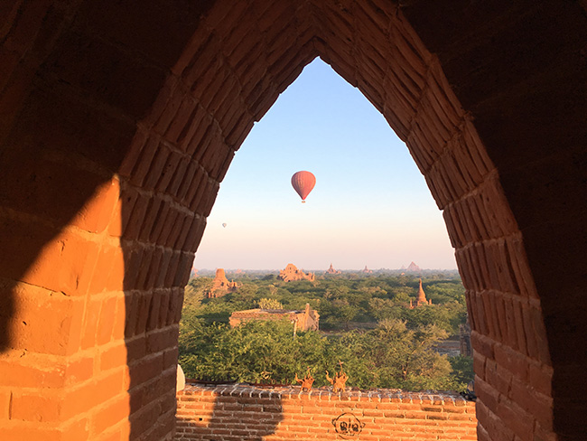 Sunrise in Bagan, Myanmar.