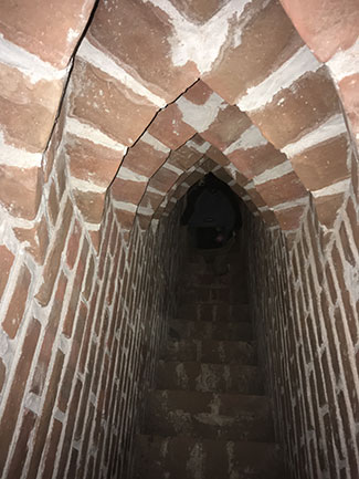 Inside a temple in Bagan, Myanmar.