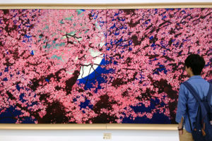Sakura painting in Tokyo, Japan